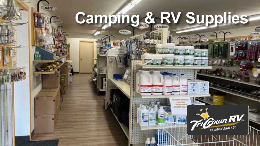 The TriCrown RV camping supplies store in Salmon Arm, BC.