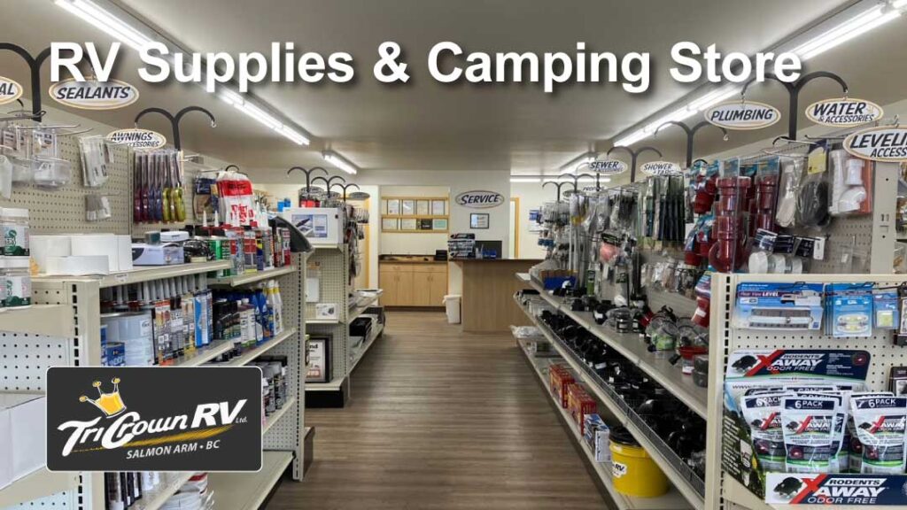 The TriCrown RV supplies and camping store in Salmon Arm, BC.